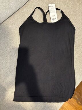 Women’s Black Workout Top with Built-in bra